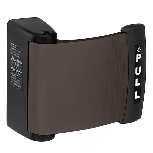 Curved Deadlatch Paddle, for 1-3/4-in Thick Doors, Black Anodized Aluminum Finish, Pull to Right, Ex